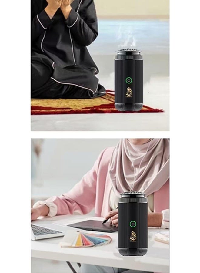 بخون مبخرة كهربائية، مبخرة ذكية محمولة قابلة لإعادة الشحن عبر منفذ USB، حامل بخور كهربائي للسيارة، مبخرة بخور عربية، حامل بخور إسلامي للسيارة والمنزل - Image 3